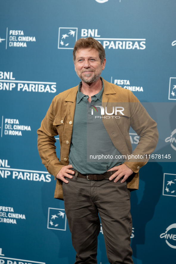 Claudio Gioe attends the ''Mike'' photocall during the 19th Rome Film Festival at Auditorium Parco Della Musica in Rome, Italy, on October 1...