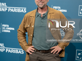 Claudio Gioe attends the ''Mike'' photocall during the 19th Rome Film Festival at Auditorium Parco Della Musica in Rome, Italy, on October 1...