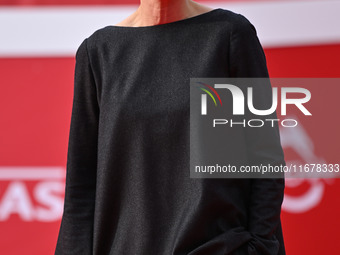 Kasia Smutniak attends the ''LA VALANGA AZZURRA'' red carpet during the 19th Rome Film Festival at Auditorium Parco Della Musica in Rome, It...