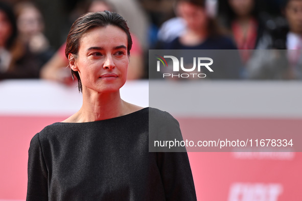 Kasia Smutniak attends the ''LA VALANGA AZZURRA'' red carpet during the 19th Rome Film Festival at Auditorium Parco Della Musica in Rome, It...