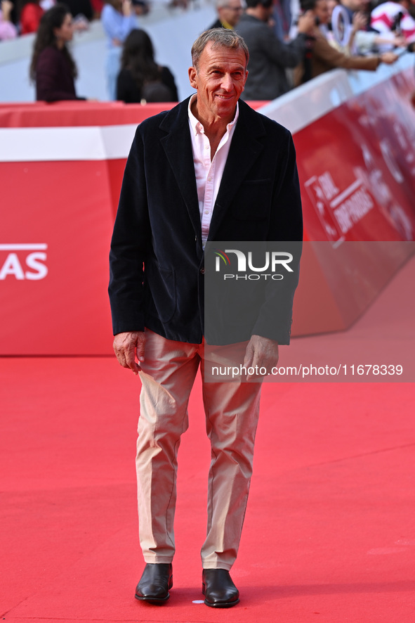 Paolo di Chiesa attends the ''LA VALANGA AZZURRA'' red carpet during the 19th Rome Film Festival at Auditorium Parco Della Musica in Rome, I...