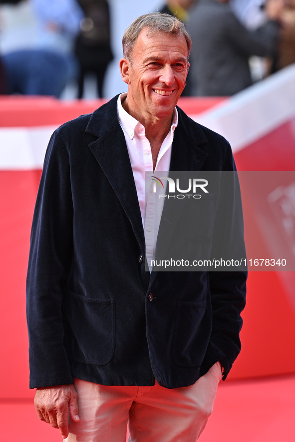 Paolo di Chiesa attends the ''LA VALANGA AZZURRA'' red carpet during the 19th Rome Film Festival at Auditorium Parco Della Musica in Rome, I...