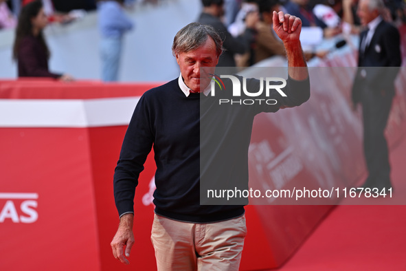 Piero Gros attends the ''LA VALANGA AZZURRA'' red carpet during the 19th Rome Film Festival at Auditorium Parco Della Musica in Rome, Italy,...