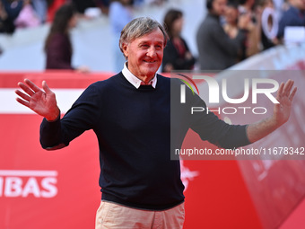 Piero Gros attends the ''LA VALANGA AZZURRA'' red carpet during the 19th Rome Film Festival at Auditorium Parco Della Musica in Rome, Italy,...