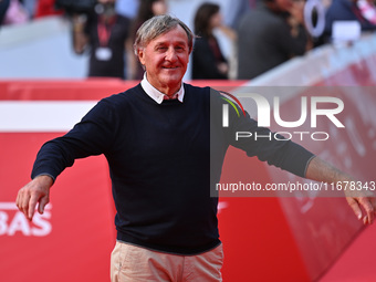 Piero Gros attends the ''LA VALANGA AZZURRA'' red carpet during the 19th Rome Film Festival at Auditorium Parco Della Musica in Rome, Italy,...