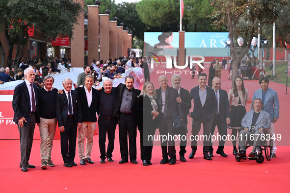 The cast attends the ''LA VALANGA AZZURRA'' red carpet during the 19th Rome Film Festival at Auditorium Parco Della Musica in Rome, Italy, o...