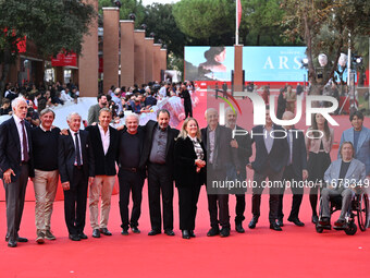 The cast attends the ''LA VALANGA AZZURRA'' red carpet during the 19th Rome Film Festival at Auditorium Parco Della Musica in Rome, Italy, o...