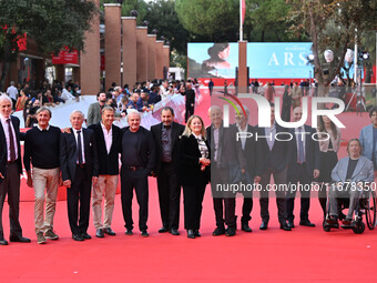 The cast attends the ''LA VALANGA AZZURRA'' red carpet during the 19th Rome Film Festival at Auditorium Parco Della Musica in Rome, Italy, o...