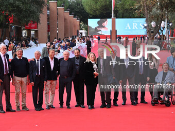 The cast attends the ''LA VALANGA AZZURRA'' red carpet during the 19th Rome Film Festival at Auditorium Parco Della Musica in Rome, Italy, o...