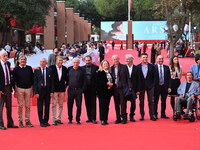 The cast attends the ''LA VALANGA AZZURRA'' red carpet during the 19th Rome Film Festival at Auditorium Parco Della Musica in Rome, Italy, o...