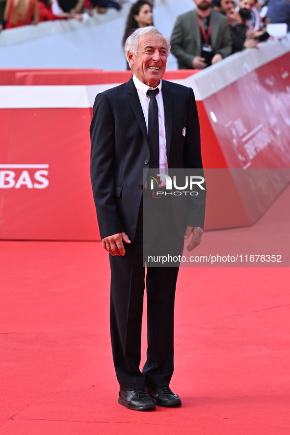 Gustavo Thoeni attends the ''LA VALANGA AZZURRA'' red carpet during the 19th Rome Film Festival at Auditorium Parco Della Musica in Rome, It...