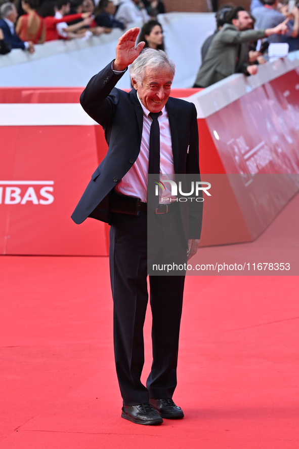 Gustavo Thoeni attends the ''LA VALANGA AZZURRA'' red carpet during the 19th Rome Film Festival at Auditorium Parco Della Musica in Rome, It...