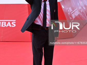 Gustavo Thoeni attends the ''LA VALANGA AZZURRA'' red carpet during the 19th Rome Film Festival at Auditorium Parco Della Musica in Rome, It...