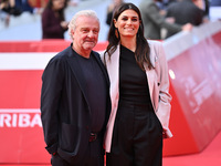 Giovanni Veronesi and Valeria Solarino attend the ''LA VALANGA AZZURRA'' red carpet during the 19th Rome Film Festival at Auditorium Parco D...