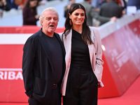 Giovanni Veronesi and Valeria Solarino attend the ''LA VALANGA AZZURRA'' red carpet during the 19th Rome Film Festival at Auditorium Parco D...