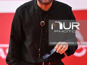 Giuliano Sangiorgi attends the ''LA VALANGA AZZURRA'' red carpet during the 19th Rome Film Festival at Auditorium Parco Della Musica in Rome...