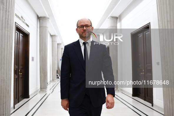 Parliament member Marcin Przydacz at Polish Parliament in Warsaw, Poland on October 18, 2024. 