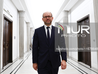 Parliament member Marcin Przydacz at Polish Parliament in Warsaw, Poland on October 18, 2024. (