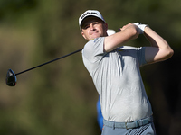 David Law of Scotland tees off on the 11th hole during the Estrella Damm N.A. Andalucia Masters 2024 at Real Club de Golf Sotogrande in San...