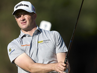 David Law of Scotland tees off on the 11th hole during the Estrella Damm N.A. Andalucia Masters 2024 at Real Club de Golf Sotogrande in San...