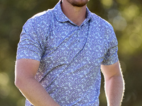 Jacques Kruyswijk of South Africa reacts on the 9th hole during the Estrella Damm N.A. Andalucia Masters 2024 at Real Club de Golf Sotogrand...