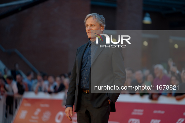 Viggo Mortensen attends the ''The Dead Don't Hurt'' red carpet during the 19th Rome Film Festival at Auditorium Parco Della Musica in Rome,...