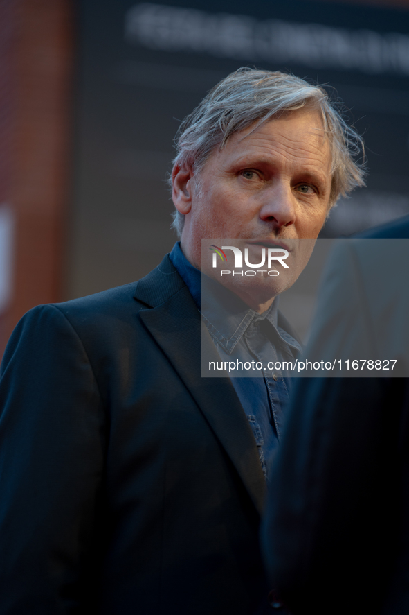 Viggo Mortensen attends the ''The Dead Don't Hurt'' red carpet during the 19th Rome Film Festival at Auditorium Parco Della Musica in Rome,...