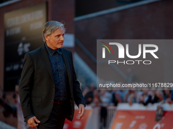 Viggo Mortensen attends the ''The Dead Don't Hurt'' red carpet during the 19th Rome Film Festival at Auditorium Parco Della Musica in Rome,...