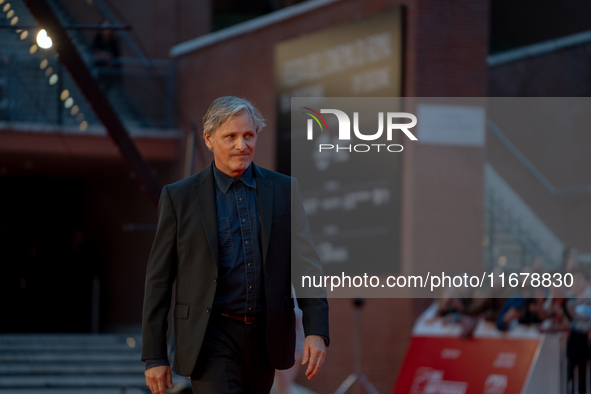 Viggo Mortensen attends the ''The Dead Don't Hurt'' red carpet during the 19th Rome Film Festival at Auditorium Parco Della Musica in Rome,...