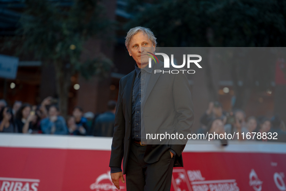 Viggo Mortensen attends the ''The Dead Don't Hurt'' red carpet during the 19th Rome Film Festival at Auditorium Parco Della Musica in Rome,...