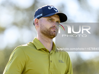 Daniel Gavins of England looks on the 9th hole on day two of the Estrella Damm N.A. Andalucia Masters 2024 at Real Club de Golf Sotogrande i...