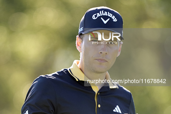 Matthew Jordan of England looks on the 9th hole on day two of the Estrella Damm N.A. Andalucia Masters 2024 at Real Club de Golf Sotogrande...