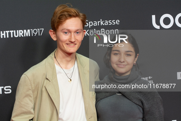 Tanaz Molaei, a German actress, and Konrad Neidhardt, a German actor, attend the screening of ''Uferpark - Gute Zeiten, Wilden Zeiten'' at F...