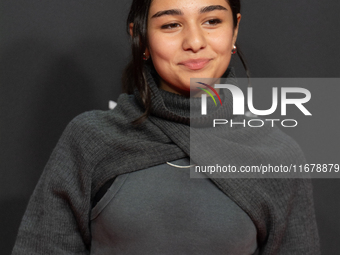 Tanaz Molaei, a German actress, attends the screening of ''Uferpark - Gute Zeiten, Wilden Zeiten'' at Film Palast in Cologne, Germany, on Oc...