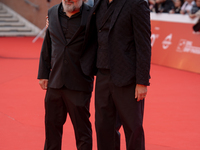 Nicolo Massazza and Iacopo Bedogni attend the ''Arsa'' red carpet during the 19th Rome Film Festival at Auditorium Parco Della Musica in Rom...