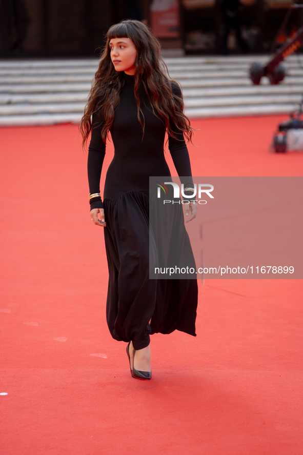 Gala Zohar Martinucci attends the ''Arsa'' red carpet during the 19th Rome Film Festival at Auditorium Parco Della Musica in Rome, Italy, on...