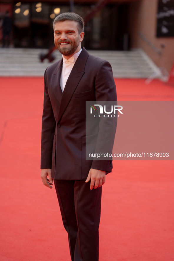 Jacopo Olmo Antinori attends the ''Arsa'' red carpet during the 19th Rome Film Festival at Auditorium Parco Della Musica in Rome, Italy, on...