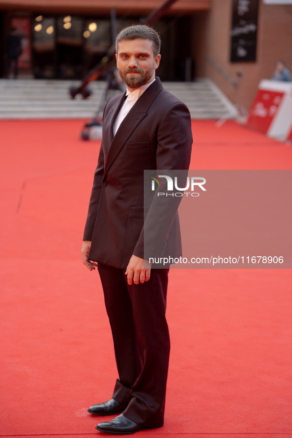 Jacopo Olmo Antinori attends the ''Arsa'' red carpet during the 19th Rome Film Festival at Auditorium Parco Della Musica in Rome, Italy, on...