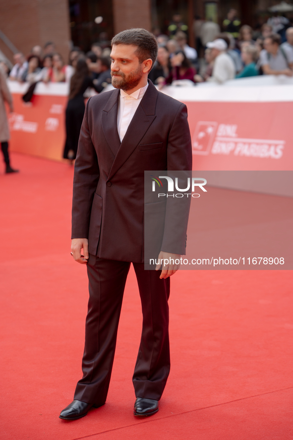 Jacopo Olmo Antinori attends the ''Arsa'' red carpet during the 19th Rome Film Festival at Auditorium Parco Della Musica in Rome, Italy, on...