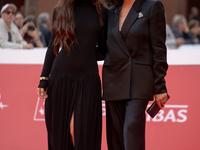 Gala Zohar Martinucci and Beatrice Bulgari attend the ''Arsa'' red carpet during the 19th Rome Film Festival at Auditorium Parco Della Music...