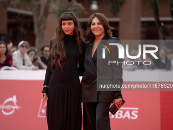 Gala Zohar Martinucci and Beatrice Bulgari attend the ''Arsa'' red carpet during the 19th Rome Film Festival at Auditorium Parco Della Music...