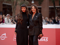 Gala Zohar Martinucci and Beatrice Bulgari attend the ''Arsa'' red carpet during the 19th Rome Film Festival at Auditorium Parco Della Music...