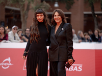 Gala Zohar Martinucci and Beatrice Bulgari attend the ''Arsa'' red carpet during the 19th Rome Film Festival at Auditorium Parco Della Music...