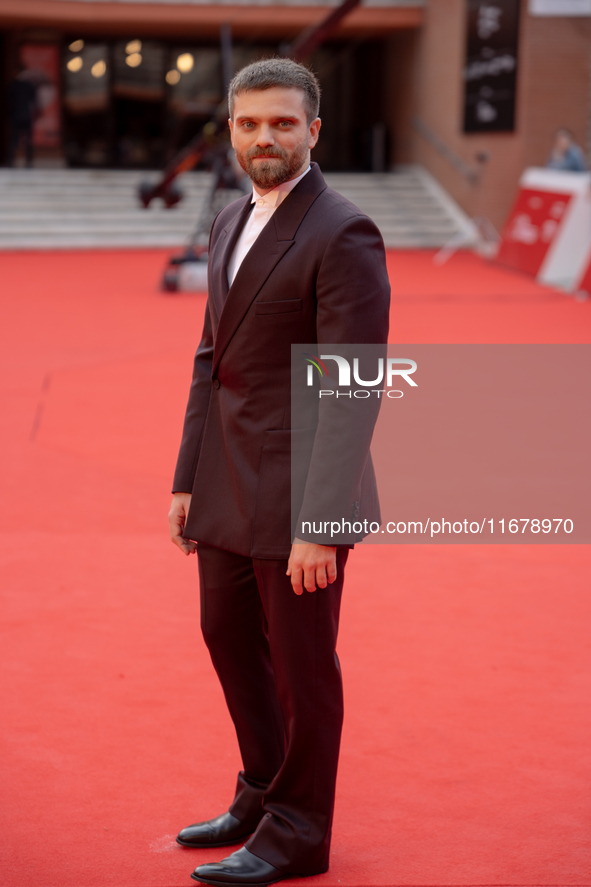 Jacopo Olmo Antinori attends the ''Arsa'' red carpet during the 19th Rome Film Festival at Auditorium Parco Della Musica in Rome, Italy, on...