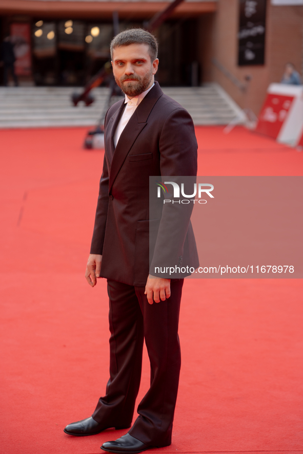 Jacopo Olmo Antinori attends the ''Arsa'' red carpet during the 19th Rome Film Festival at Auditorium Parco Della Musica in Rome, Italy, on...