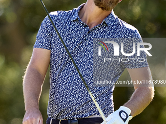 Kevin Chappell of the USA tees off on the 9th hole during the Estrella Damm N.A. Andalucia Masters 2024 at Real Club de Golf Sotogrande in S...