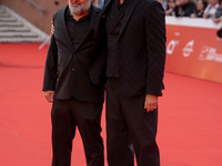 Nicolo Massazza and Iacopo Bedogni attend the ''Arsa'' red carpet during the 19th Rome Film Festival at Auditorium Parco Della Musica in Rom...