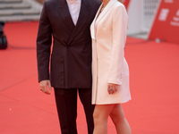 Jacopo Olmo Antinori and Yeva Varenitsina attend the ''Arsa'' red carpet during the 19th Rome Film Festival at Auditorium Parco Della Musica...