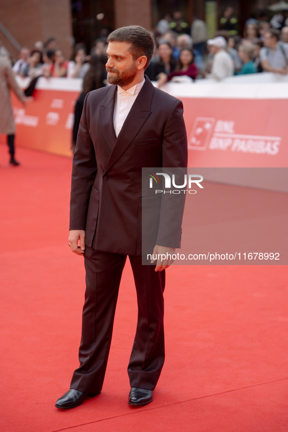 Jacopo Olmo Antinori attends the ''Arsa'' red carpet during the 19th Rome Film Festival at Auditorium Parco Della Musica in Rome, Italy, on...