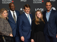 Edwin Moses, a former American hurdler, Ulrike Nasse-Meyfarth, Leopold Hoesch, and Julian Moses attend the screening of ''13 Steps - Die Ung...